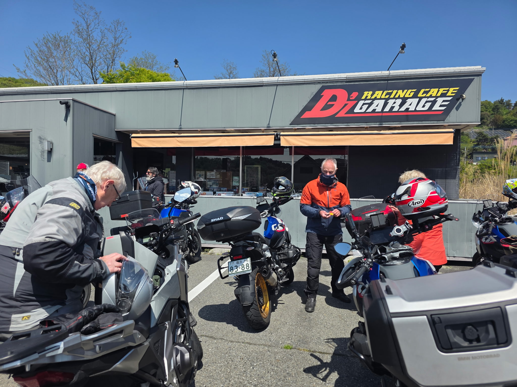 The crew at D's Racing Cafe Garage